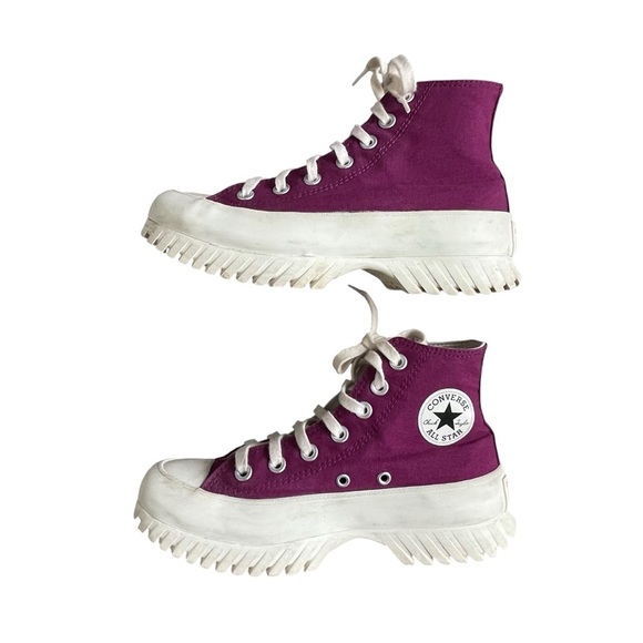 Converse Chunk Taylor All Star Lugged 2.0 Platform Shoes Women’s Size 6 Purple - Picture 5 of 8